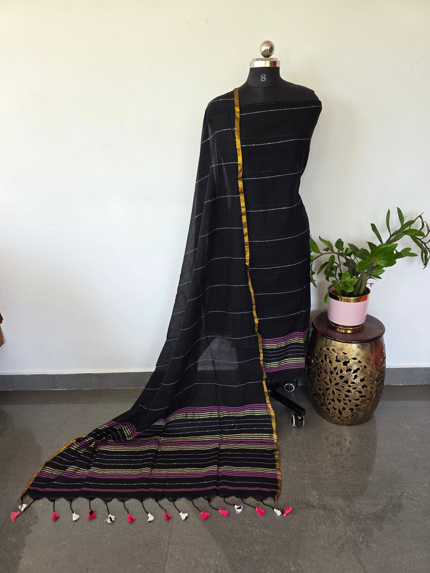 Premium mul khadi sequence work set - MUL339