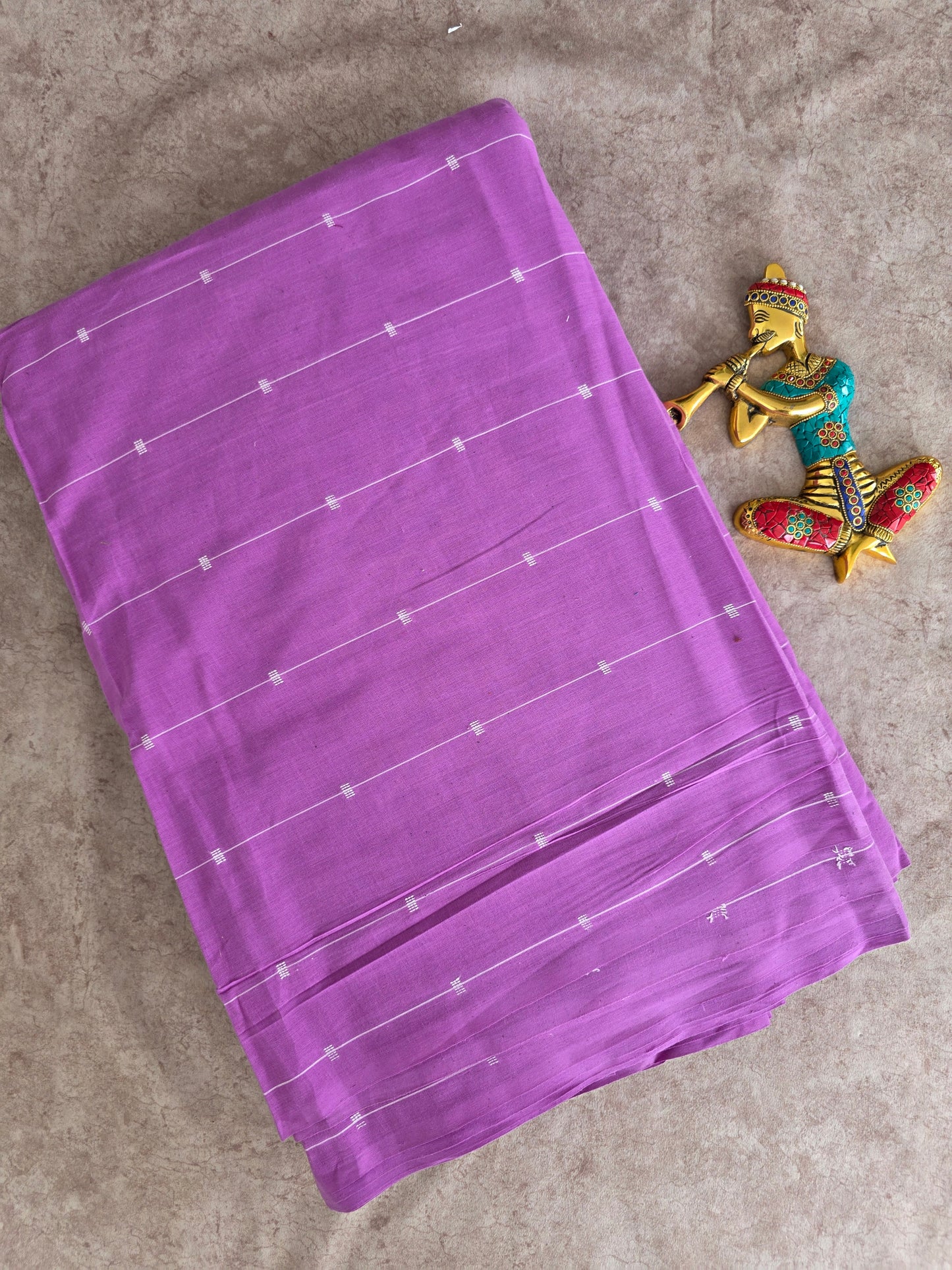 Prewashed Pure handloom cotton running material ( 0.5 mtrs ) - HRM138