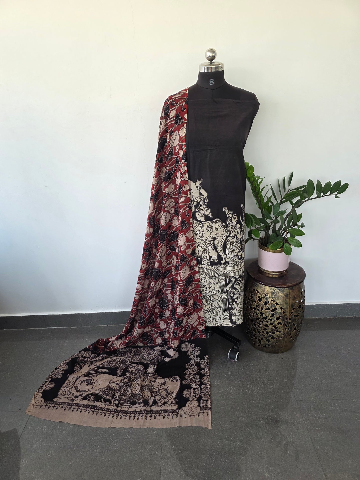 Authentic pure kalamkari cotton set- AK29