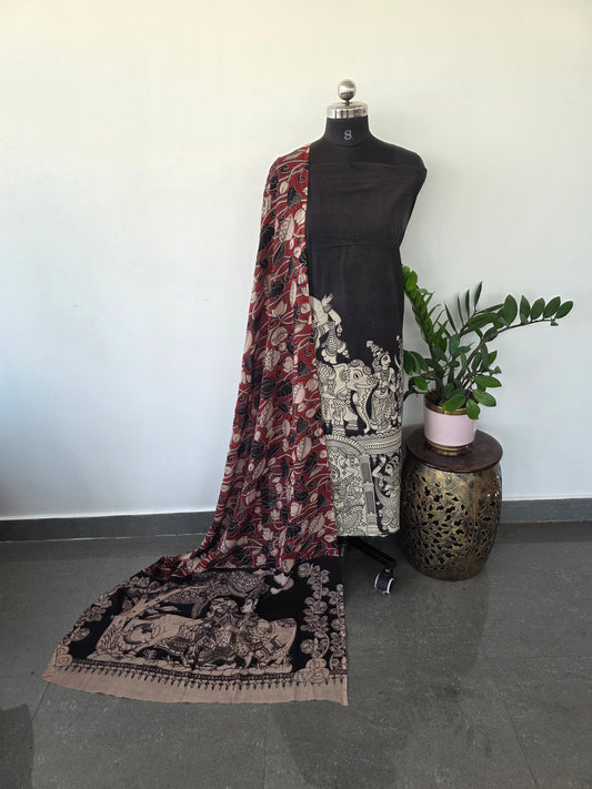 Authentic pure kalamkari cotton set- AK29