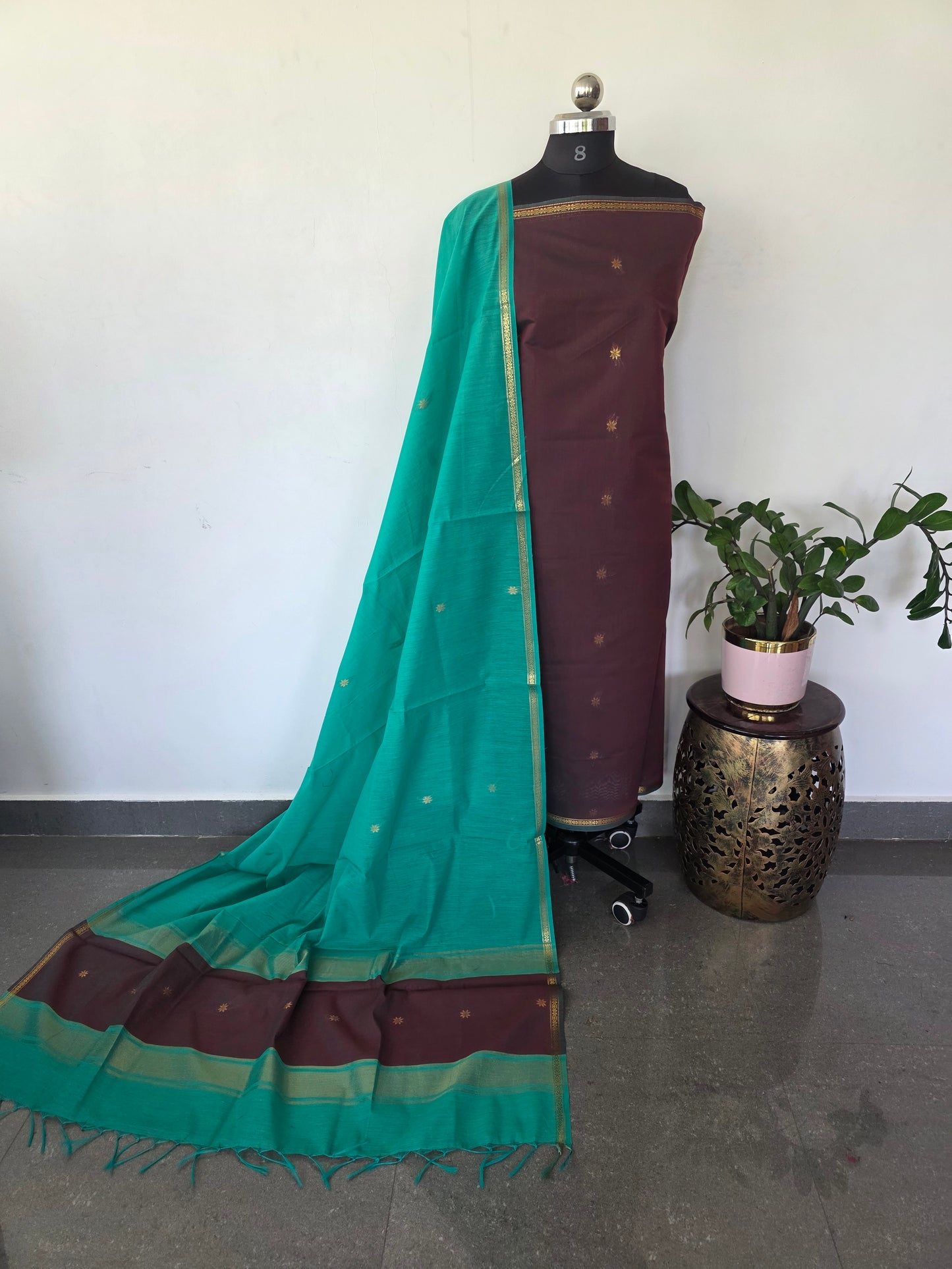 Semi Maheshwari silk salwar set - SM173