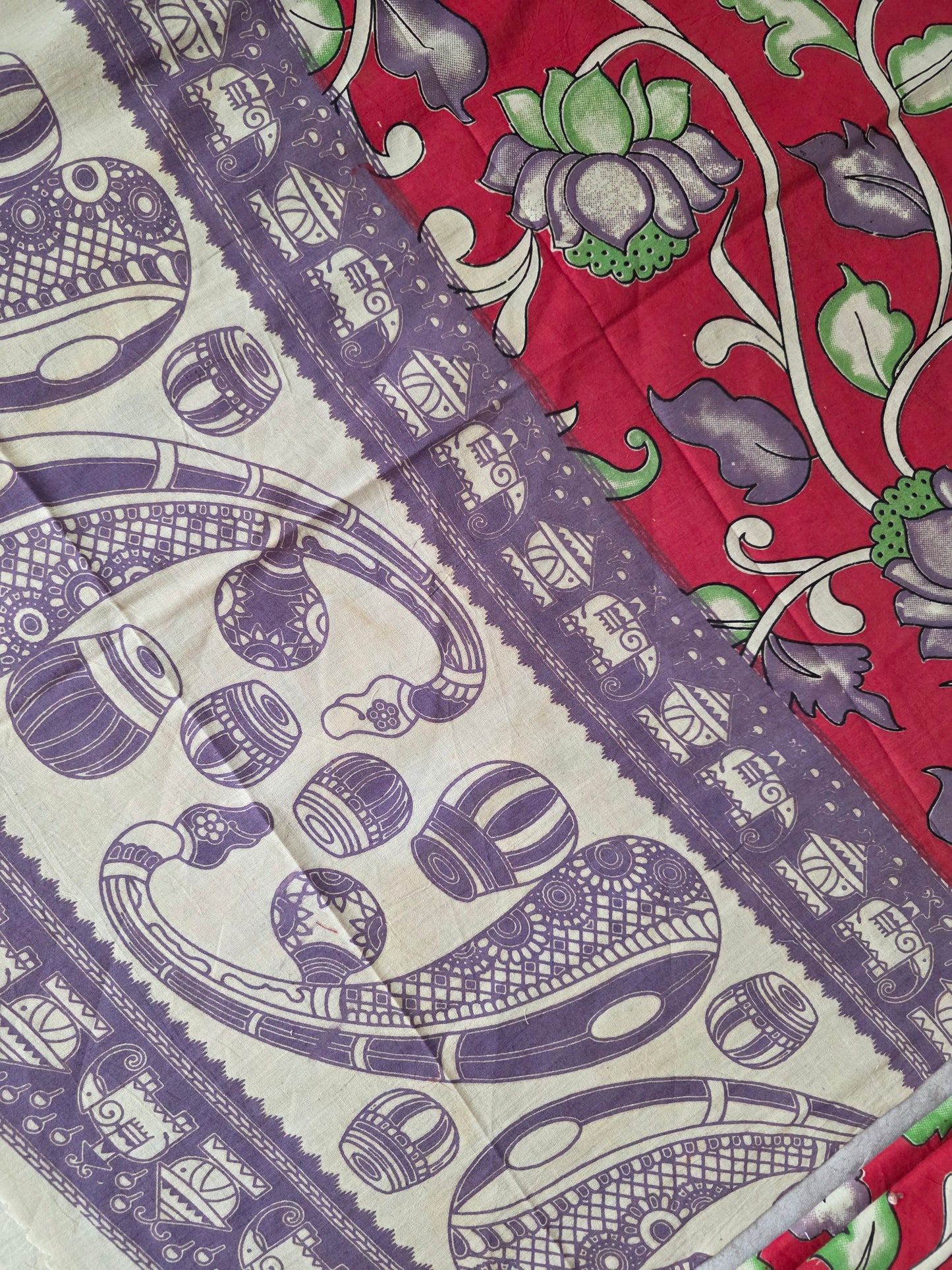 Pure Kalamkari Cotton Salwar Set (2.50 Metres) - Ak350