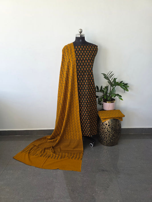 Heavy ajrakh cotton set  - Gu7