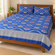 Warp ikkat bed sheets (90*108 2/40s bedsheet with pillow) -WW655