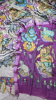 Handcrafted Penkalamkari bangalore silk set-RV16