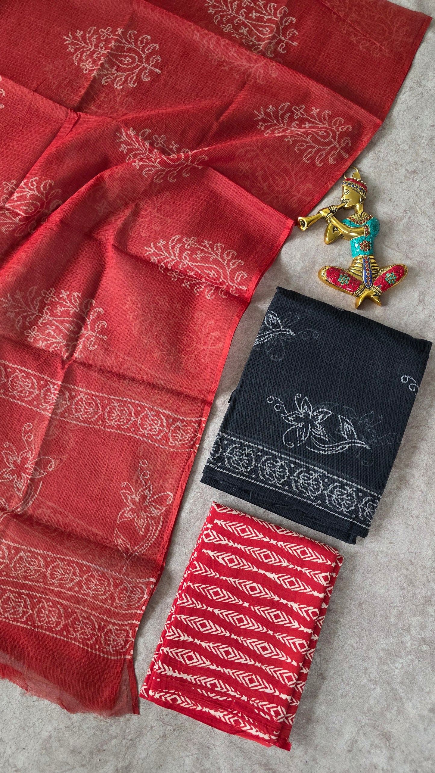 Handblock Jaipuri Kota doria set - JA726