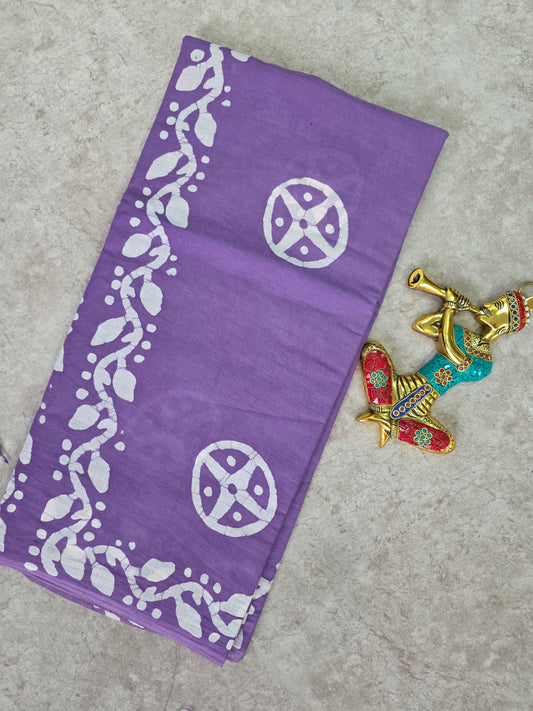 Handblock Jaipuri pure cotton saree - JA531