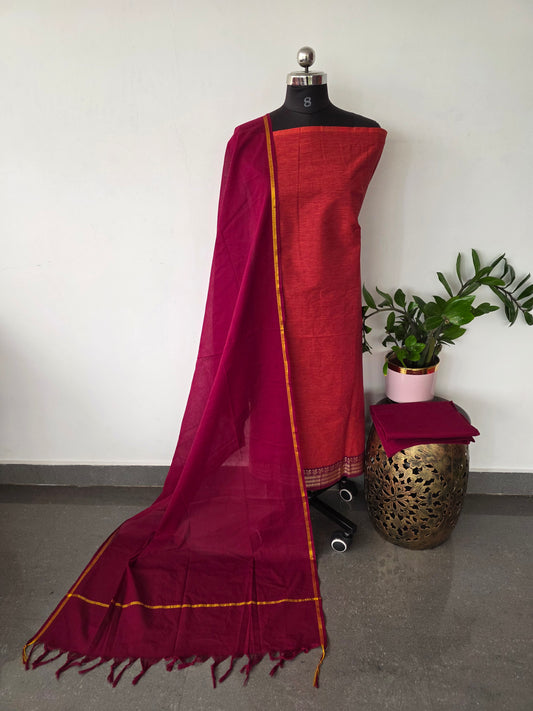 Pure south cotton with kanchi border set - HA56