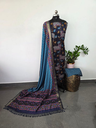 Premium semi Patola silk set - PK82