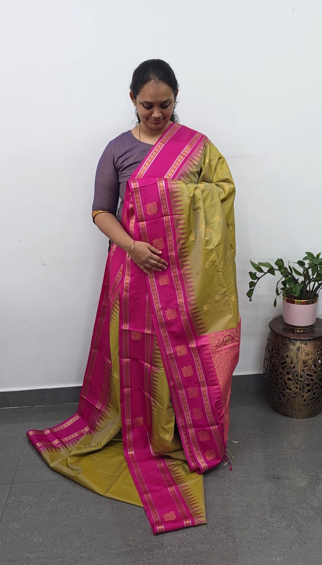 Gadwal semi soft silk saree - GS55