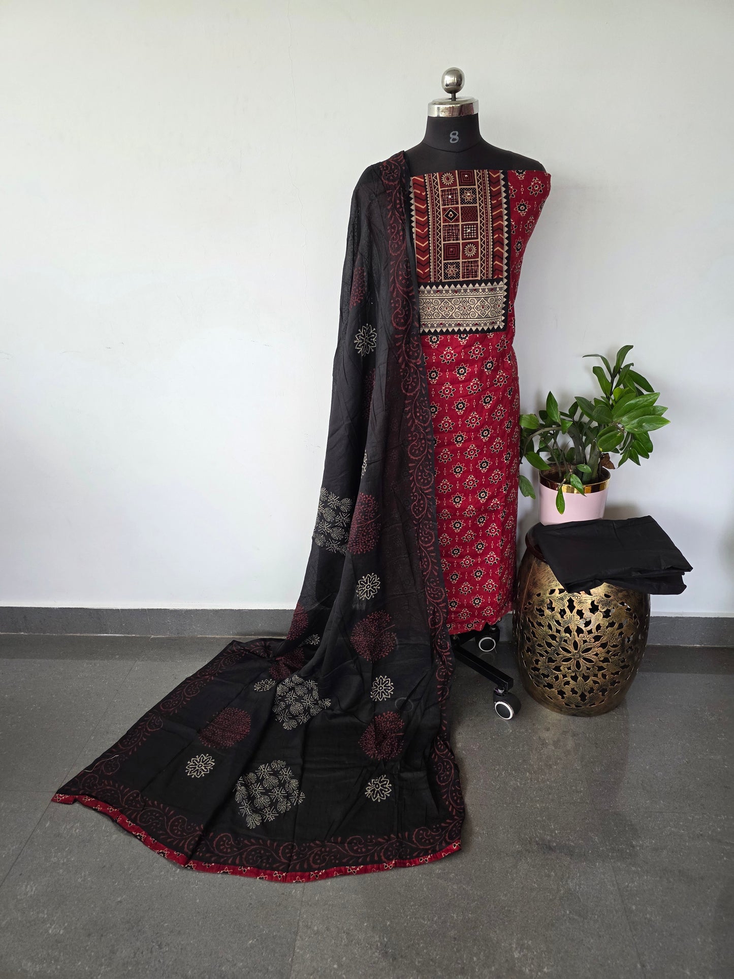 Ajrakh cotton set - BA264