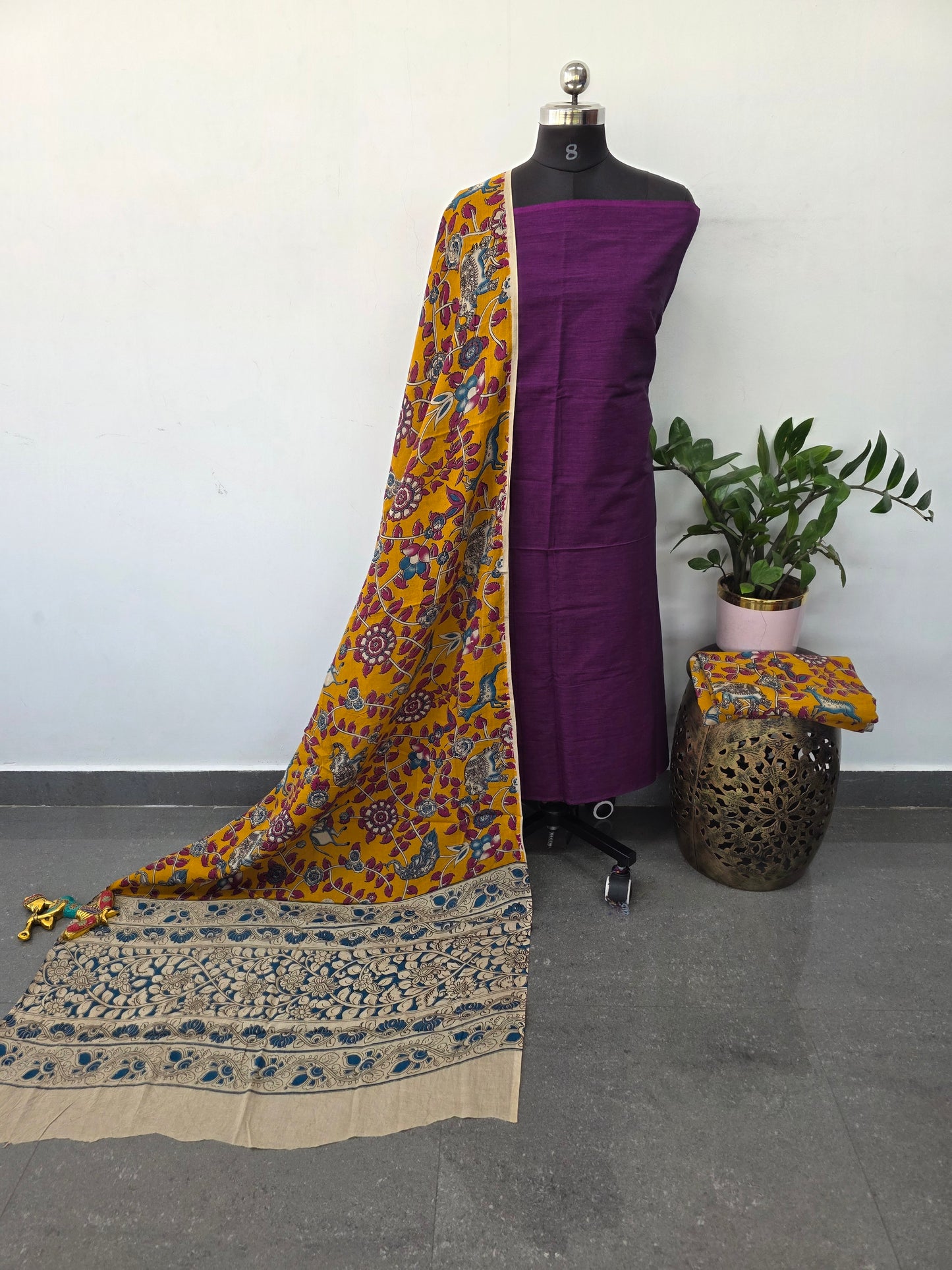 Authentic pure kalamkari cotton set - AK390