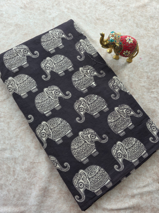 Pure kalamkari cotton running material (1 meter)- KM55