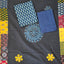Handcrafted ajrakh cotton top with applique cotton shawl - BAA39