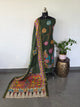 Kalahasthi Handcrafted Penkalamkari bangalore silk set -KH285