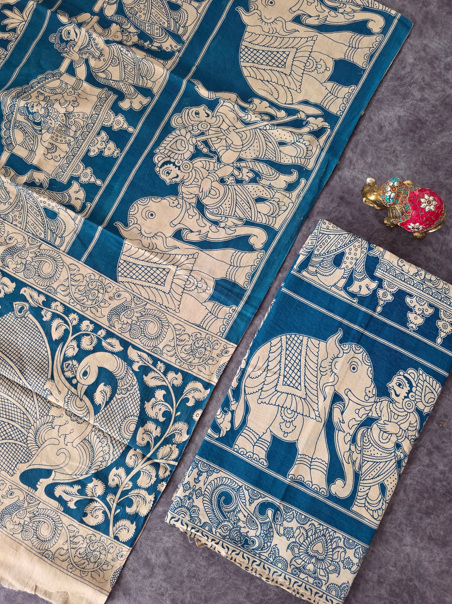 Pure Kalamkari Cotton Salwar Set (2.5 Metres) - Ak369