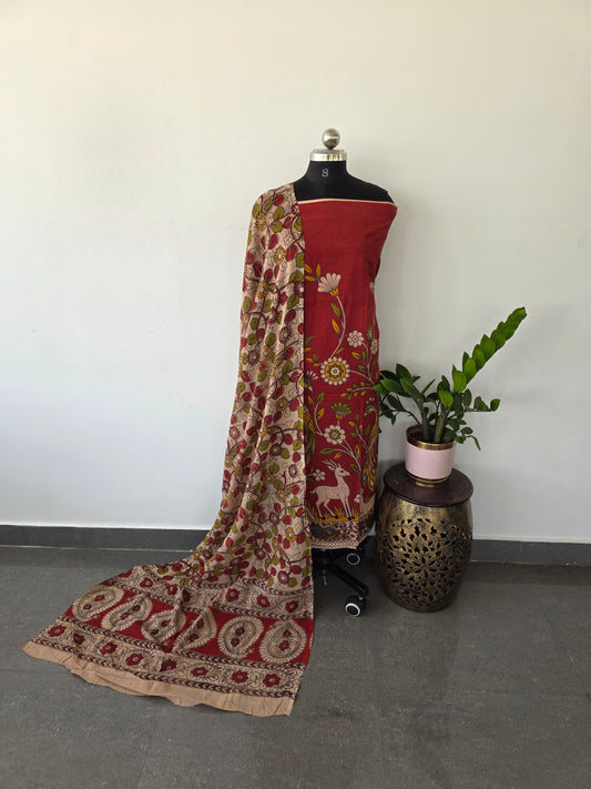 Authentic pure kalamkari cotton set- AK79