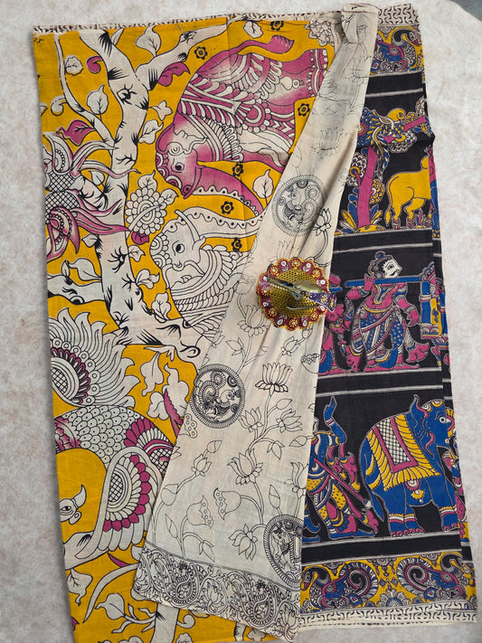 Pure kalamkari cotton saree - 4