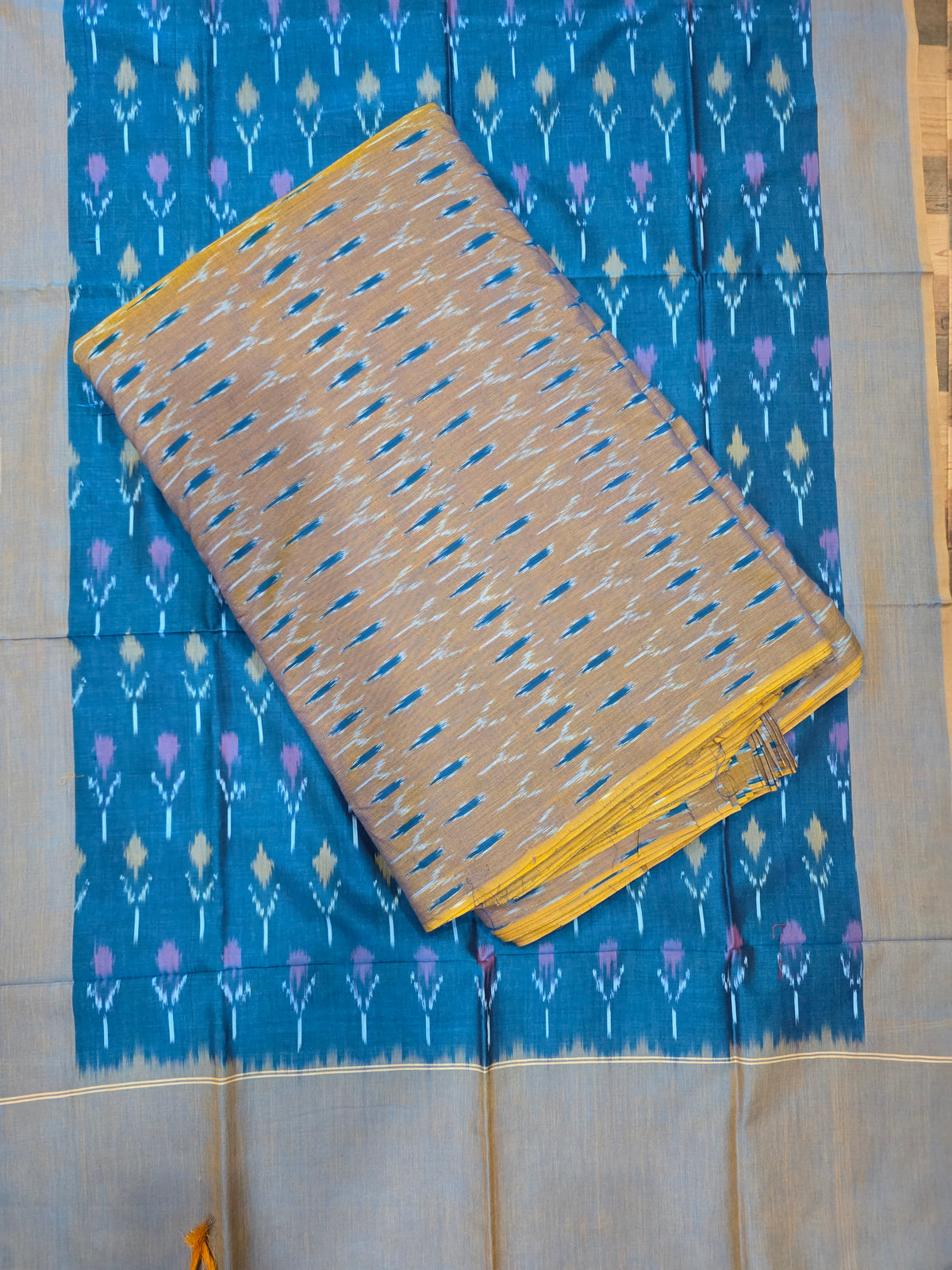 Handloom Mercerised ikkat cotton salwar set -WW844