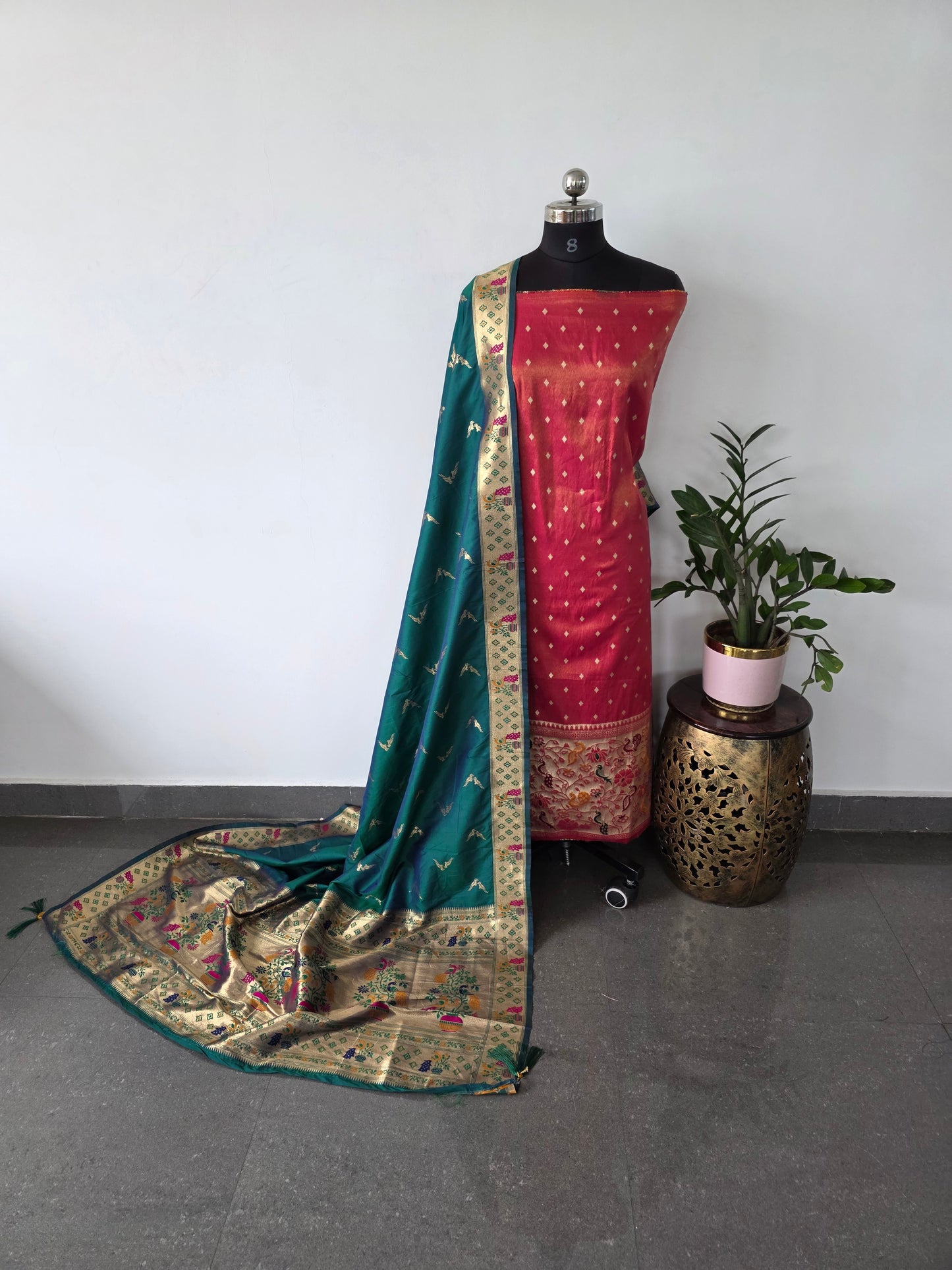 Premium paithani silk set - PX7