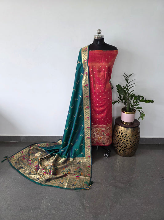 Premium paithani silk set - PX7
