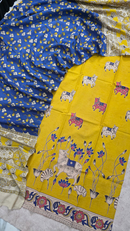 Penkalamkari- inspired  kalamkari  cotton set - RV171