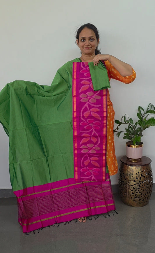Pochampally sico set with ikkat damn- SZ284