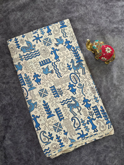 Pure kalamkari cotton running material - DK144