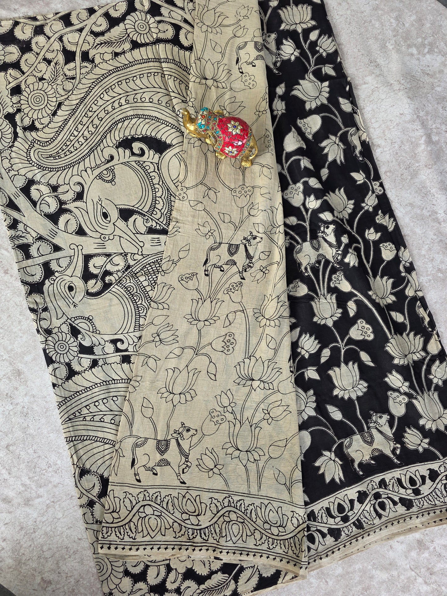 Pure kalamkari cotton saree  - KS4