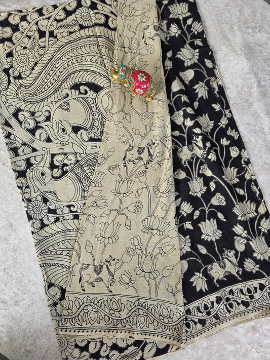 Pure kalamkari cotton saree  - KS4