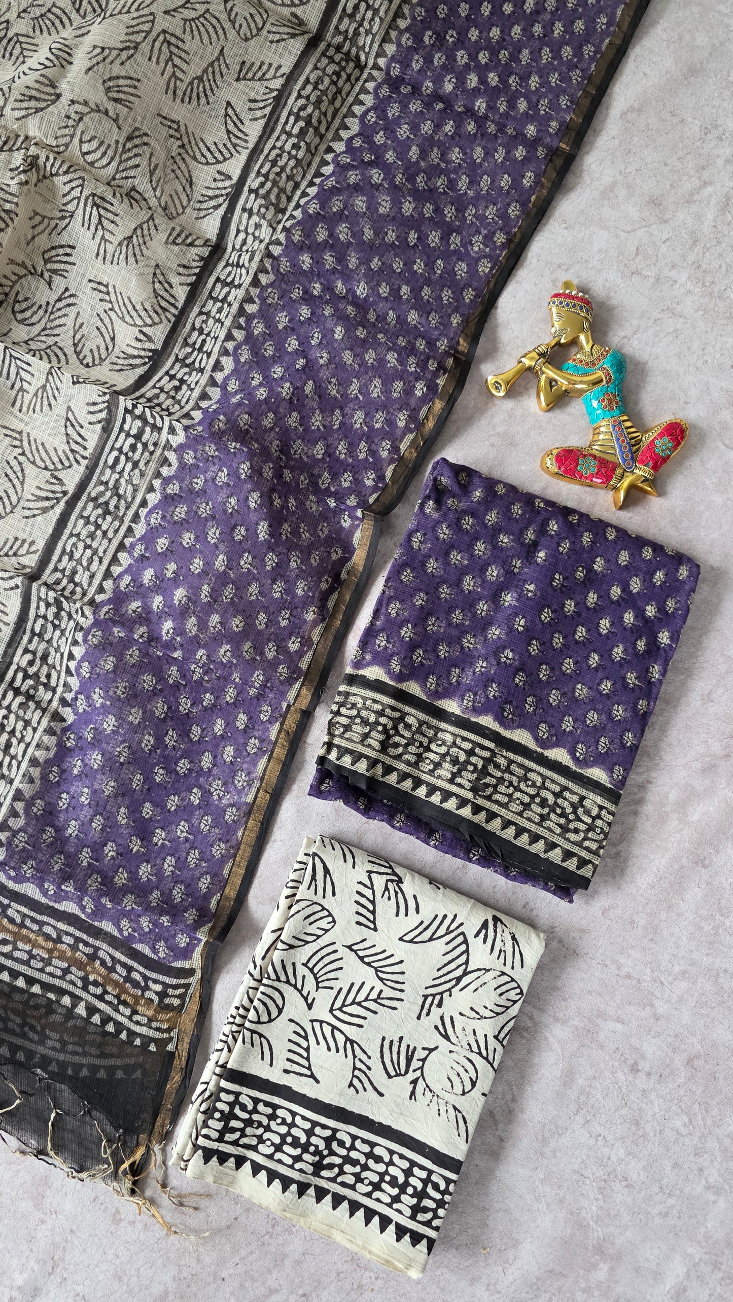 Handblock Jaipuri Kota doria set - JA712