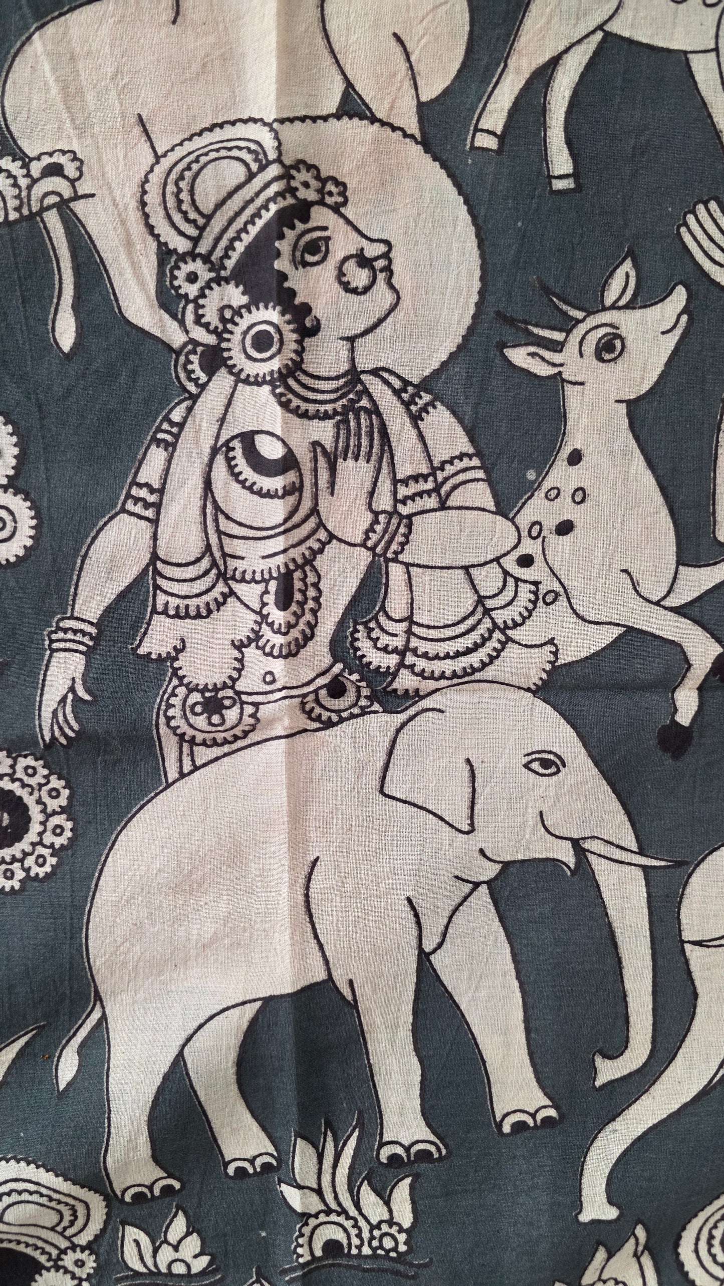 Pure Kalamkari Cotton Salwar Set (2.5 Metres) - Ak370