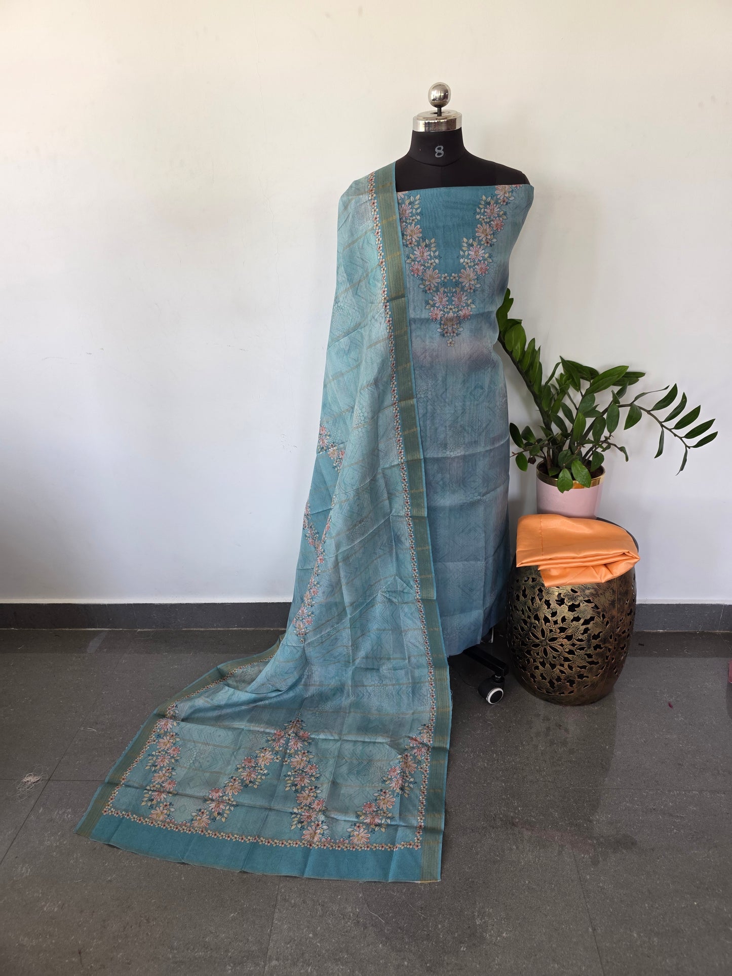 Fancy tussar silk set - CLA85