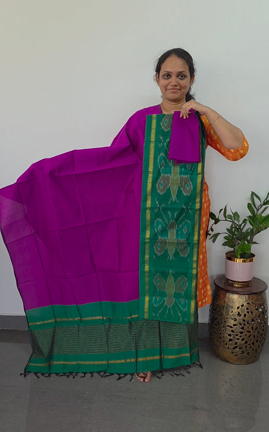 Pochampally sico set with ikkat damn- SZ290