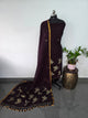 Premium handloom linen jamdhani set (brown) - JMM205
