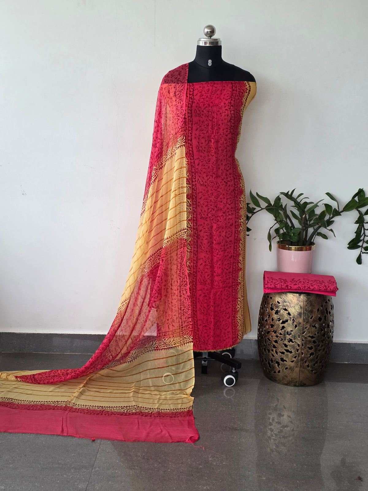 Handblock georgette salwar set -GE130