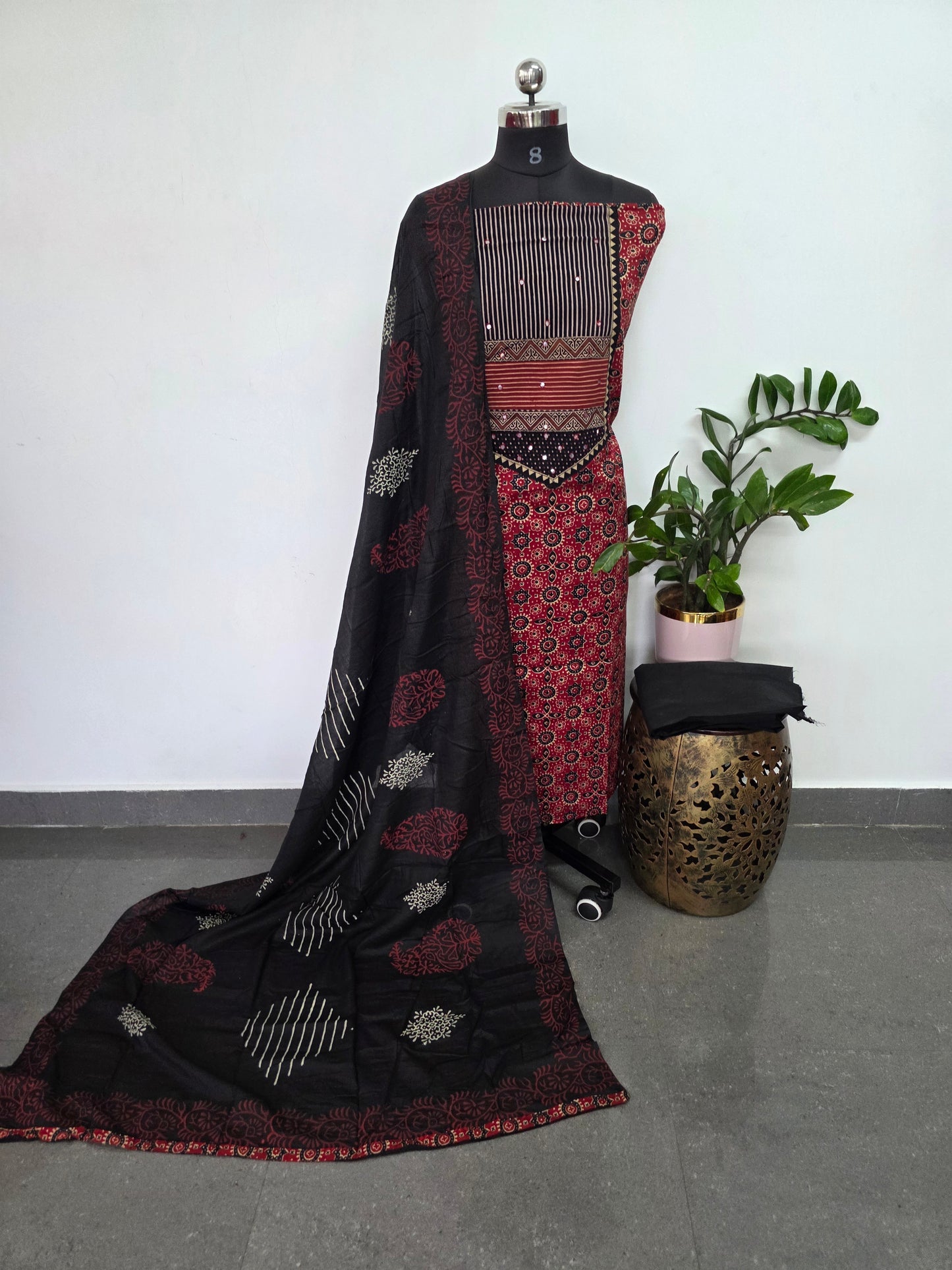 Ajrakh cotton set - BA266