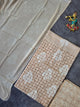 Handblock jaipuri applique cotton with chiffon shawl - JA586