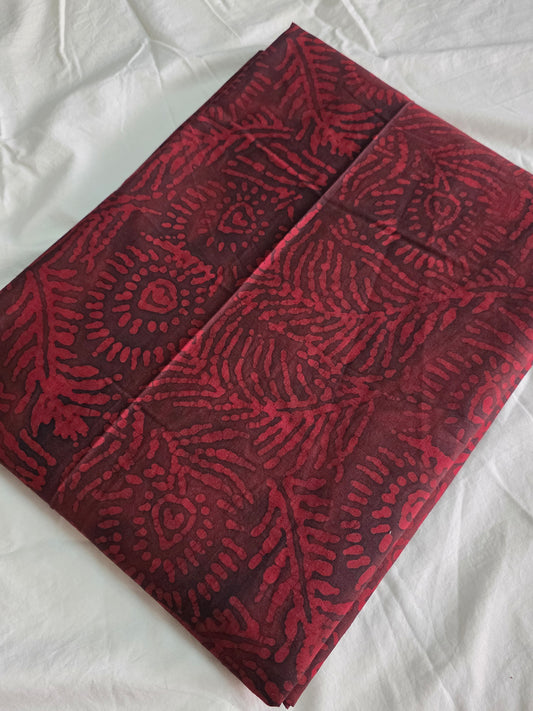 Handcrafted batik cotton running material (0.5 mtrs )- HB33