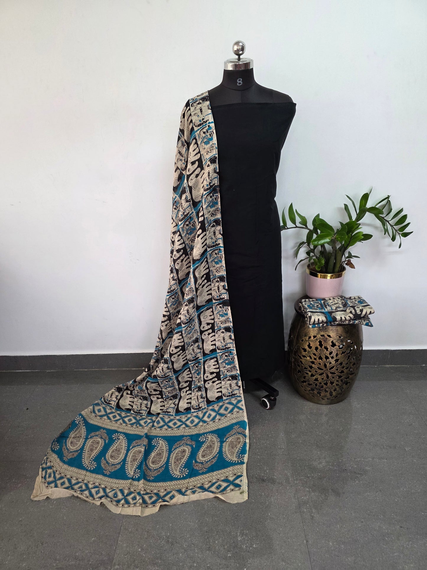 Authentic pure kalamkari cotton set - AK199