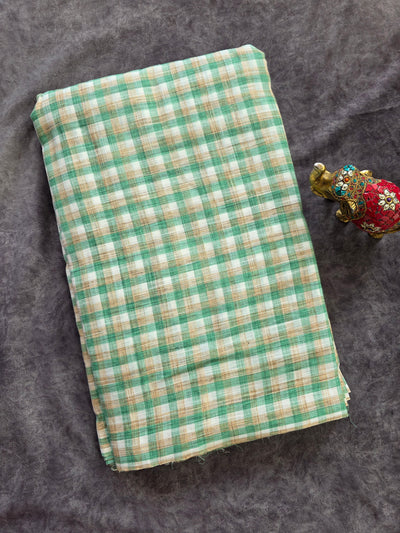 Prewashed Kattari Checked south cotton running material - HRM363