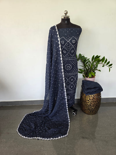 Handcrafted bandhani cotton set -B60