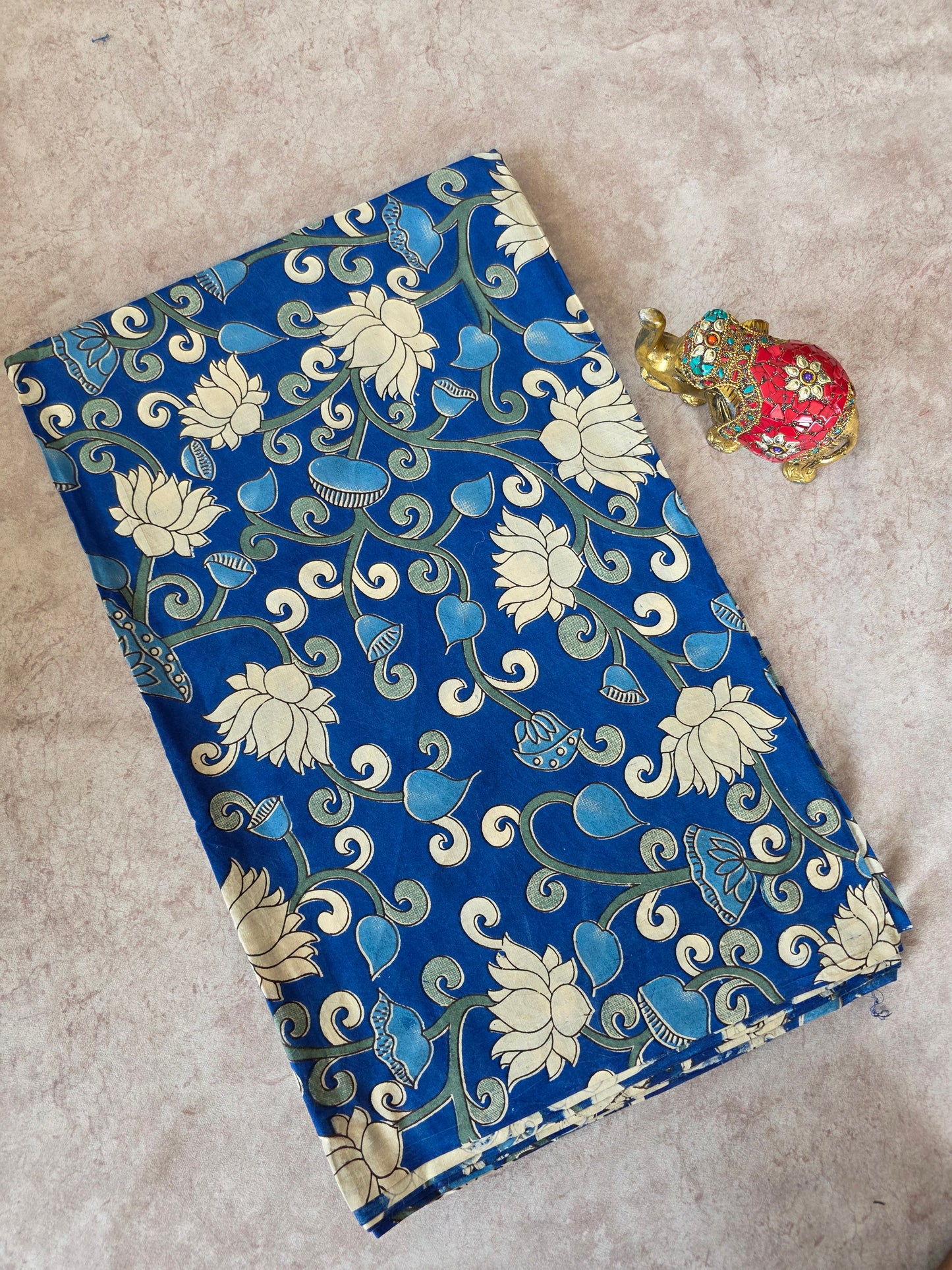 Pure kalamkari cotton running material (0.5mtr)- AK224