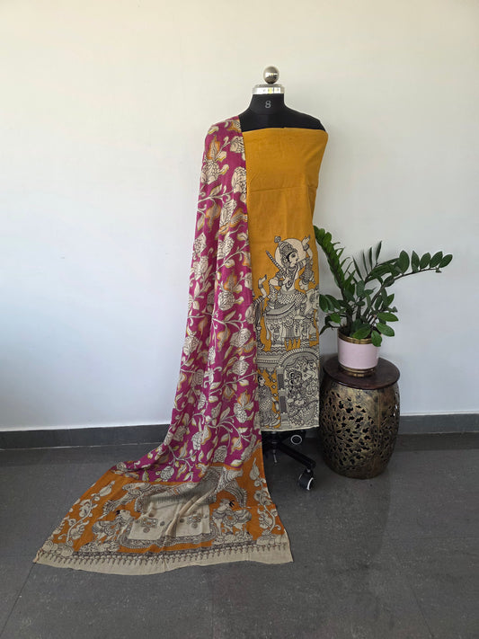 Authentic pure kalamkari cotton set- AK30