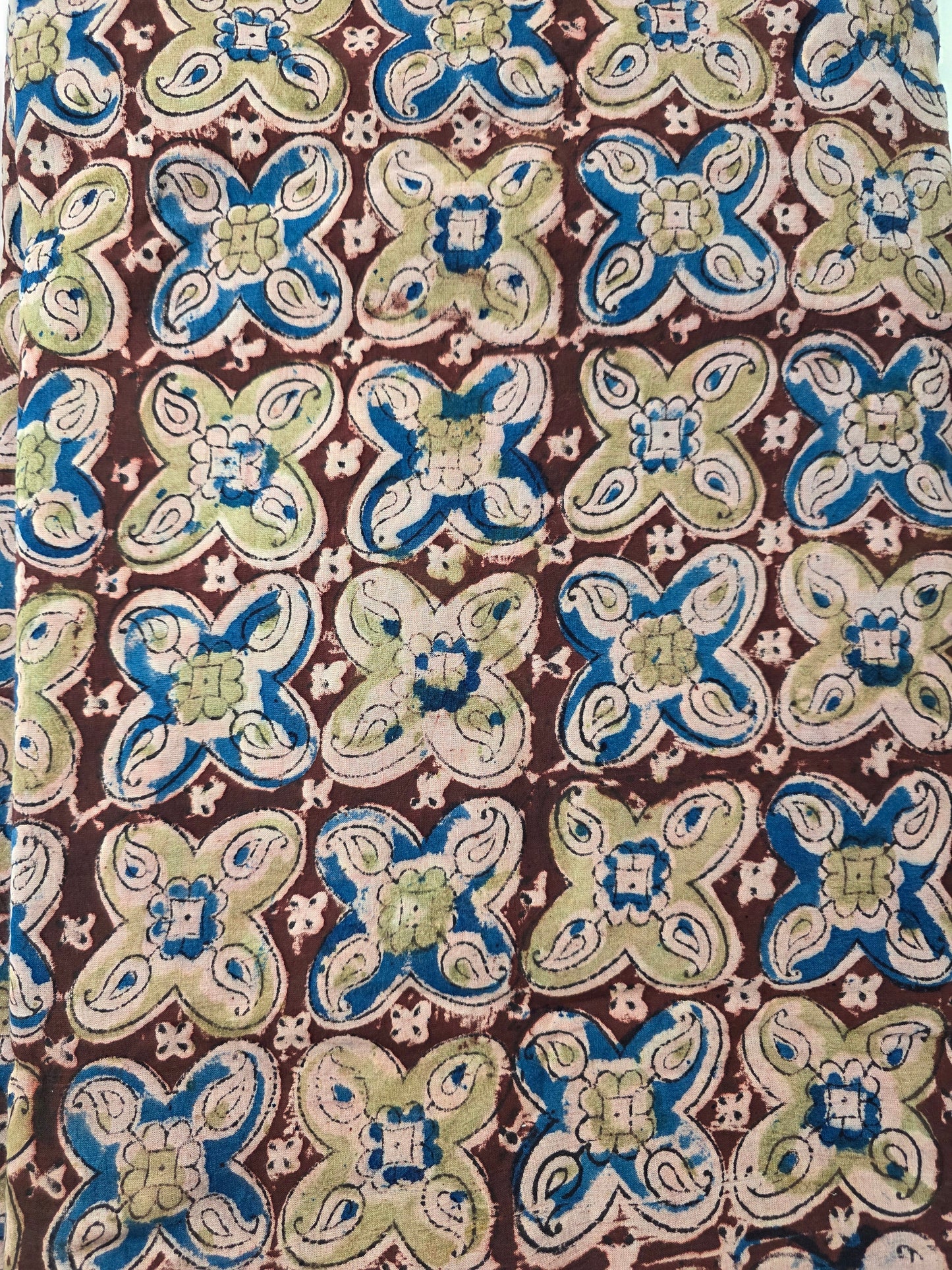 handblock pure kalamkari cotton running material (0.5 meter)- KM28