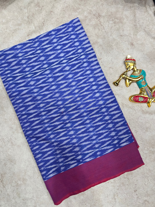 Mercerised warp ikkat saree - NV389