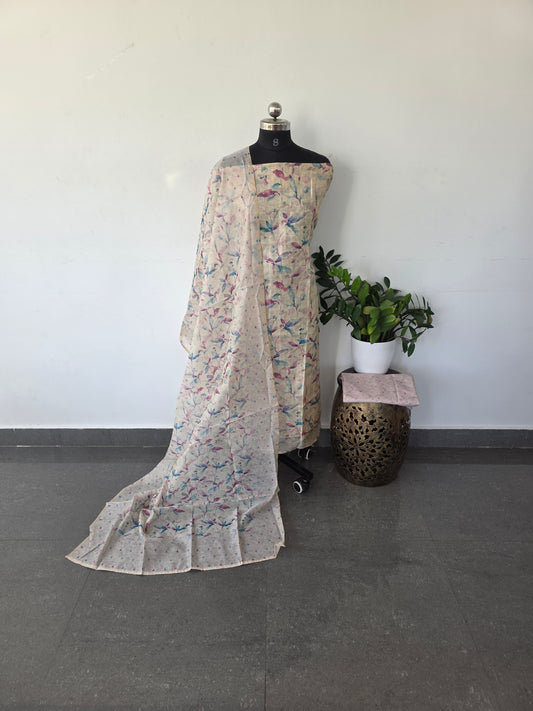 Embroidery Assam silk set - AS10