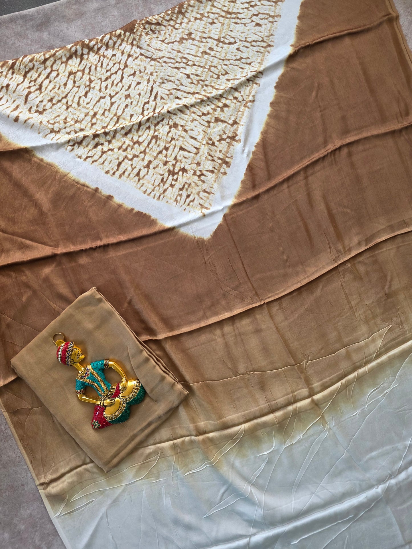 Handcrafted shibori Modal satin silk set - SM12