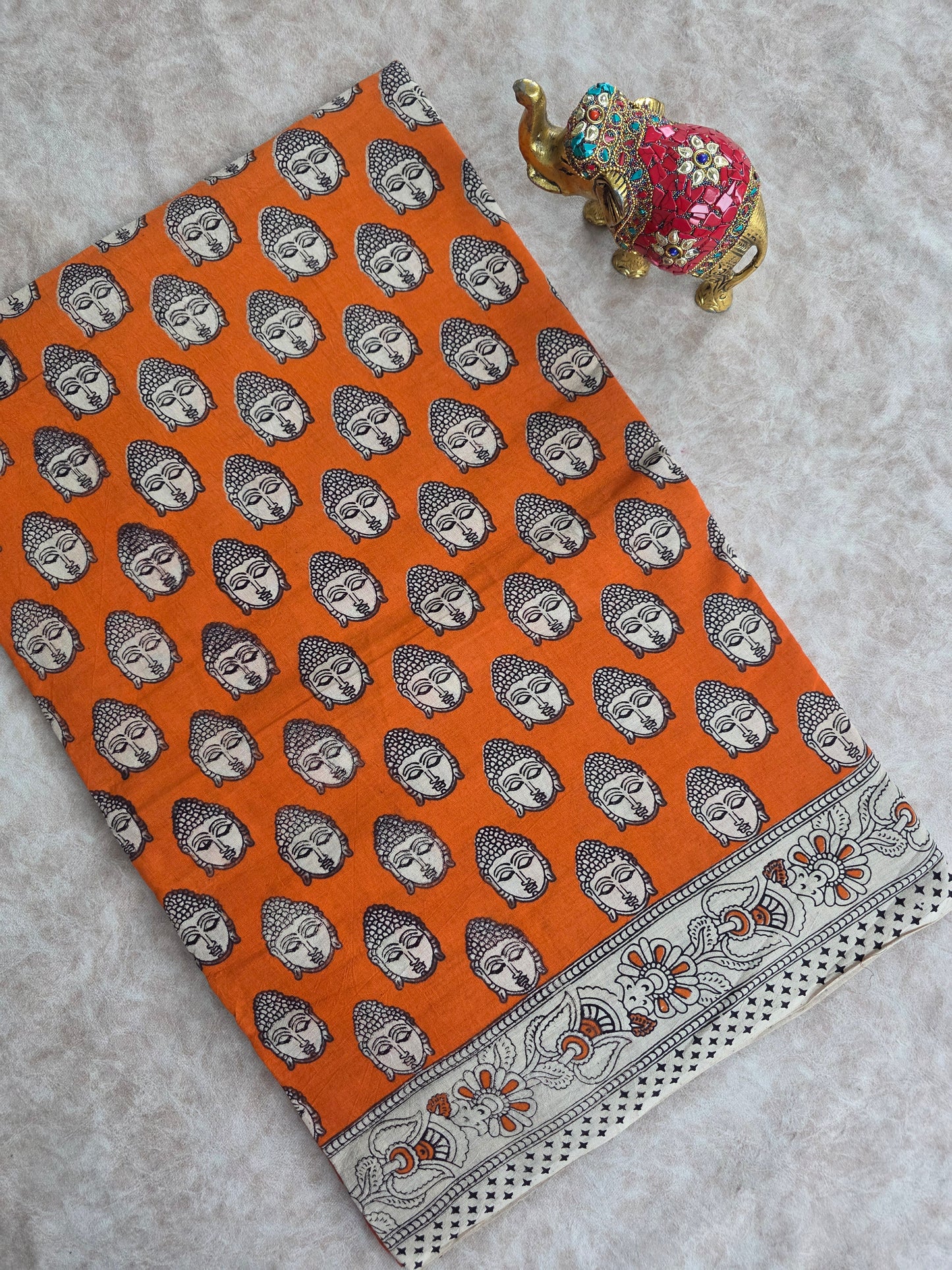 Pure kalamkari cotton saree  - 16