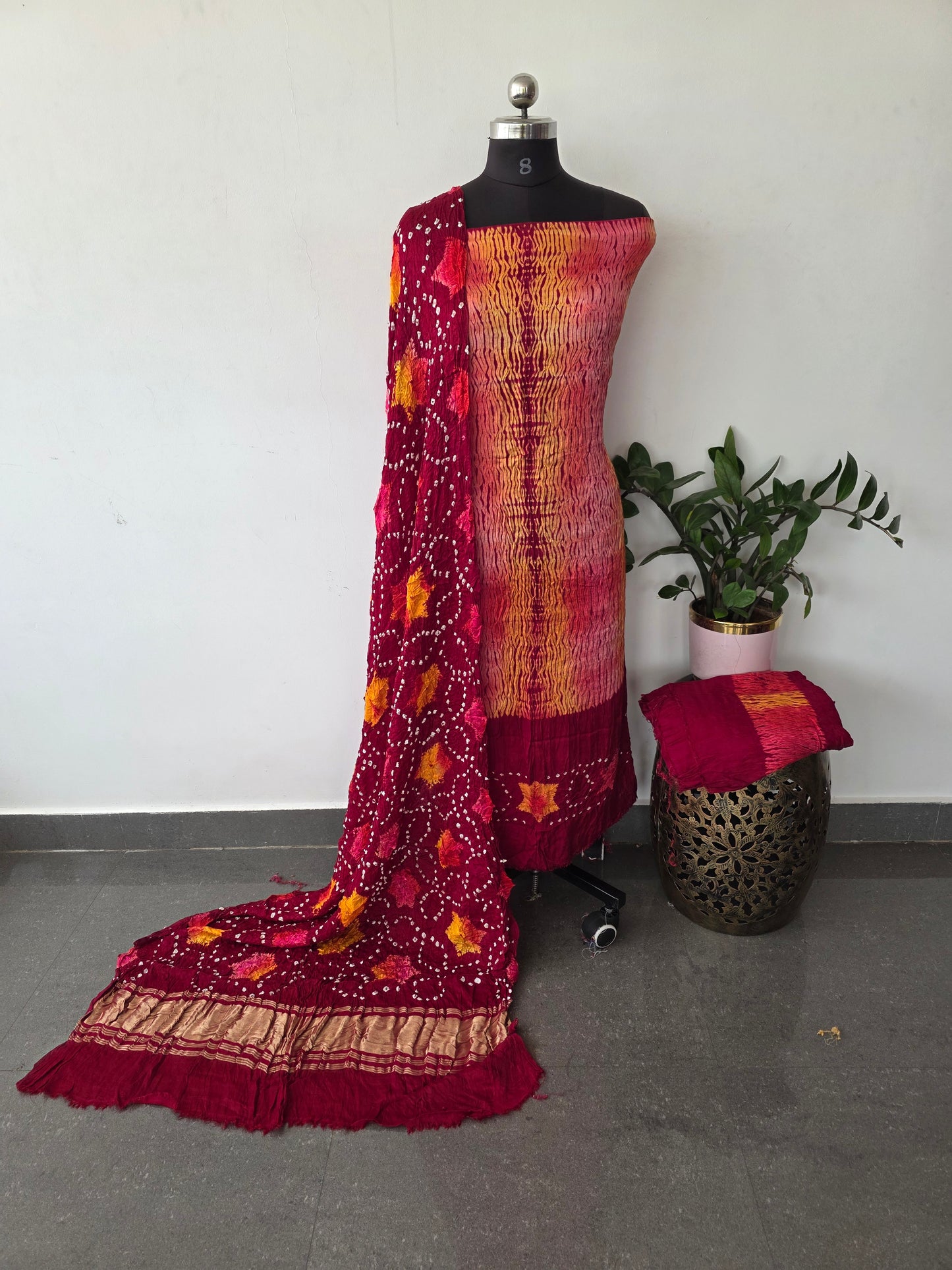 Handcrafted Modal silk multi shibori set - BN134